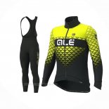 2019 Ropa Ciclismo ALE Summit Amarillo Negro Mangas Largas y Culotte Lunga