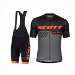2019 Ropa Ciclismo Scott Negro Gris Mangas Corta Y Culotte Corto