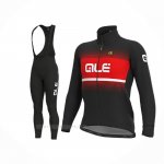 2020 Ropa Ciclismo ALE Rojo Negro Mangas Largas y Culotte Lunga