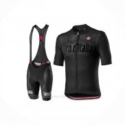 2020 Ropa Ciclismo Giro d'Italia Negro Mangas Corta y Culotte Corto