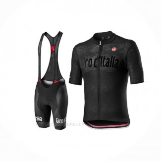 2020 Ropa Ciclismo Giro d'Italia Negro Mangas Corta y Culotte Corto