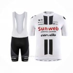 2020 Ropa Ciclismo Sunweb Blanco Mangas Corta y Culotte Corto