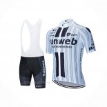 2020 Ropa Ciclismo Sunweb Blanco Negro Mangas Corta y Culotte Corto