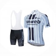 2020 Ropa Ciclismo Sunweb Blanco Negro Mangas Corta y Culotte Corto
