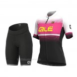 2021 Ropa Ciclismo Mujer ALE Rosa Mangas Corta y Culotte Corto