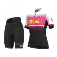 2021 Ropa Ciclismo Mujer ALE Rosa Mangas Corta y Culotte Corto