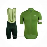 2021 Ropa Ciclismo Rapha Verde Mangas Corta y Culotte Corto
