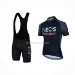 2022 Ropa Ciclismo INEOS Grenadiers Gris Negro Mangas Cortas y Culotte Corto