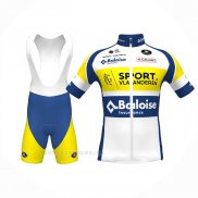 2022 Ropa Ciclismo Sport Vlaanderen-baloise Azul Amarillo Mangas Corta y Culotte Corto