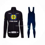 2024 Ropa Ciclismo Lidl Trek Negro Azul Mangas Largas y Culotte Largo