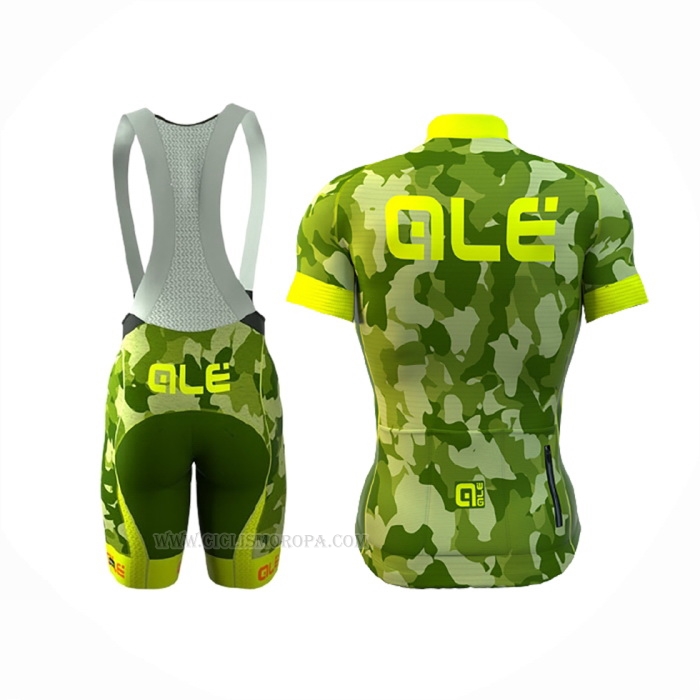 2016 Ropa Ciclismo ALE Verde Amarillo Mangas Corta y Culotte Corto