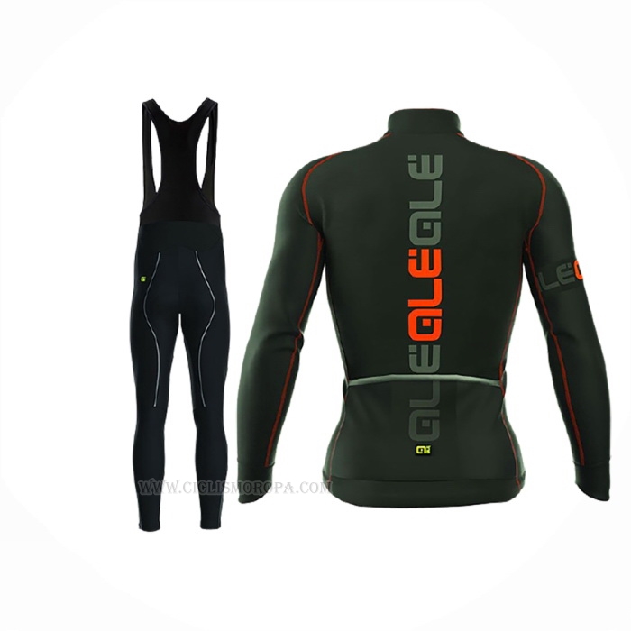 2017 Ropa Ciclismo ALE 3 Season Negro Naranja Mangas Largas y Culotte Lunga