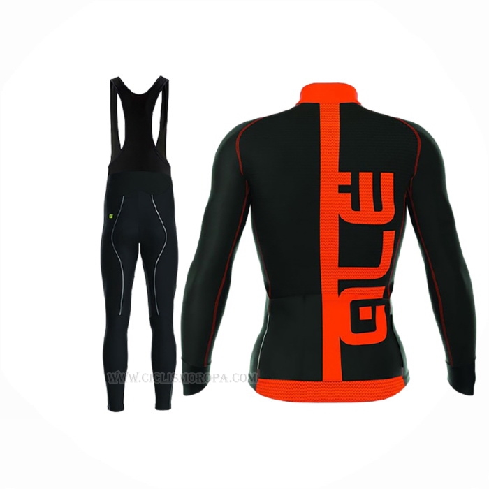 2017 Ropa Ciclismo ALE Adriatico Rojo Negro Mangas Largas y Culotte Lunga