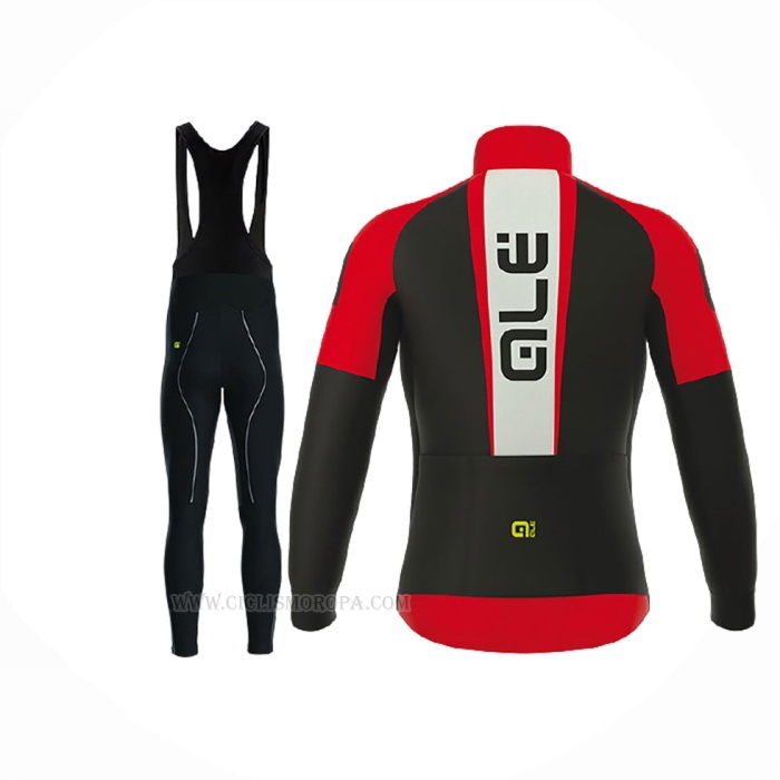 2017 Ropa Ciclismo ALE Excel Weddell Rojo Mangas Largas y Culotte Lunga