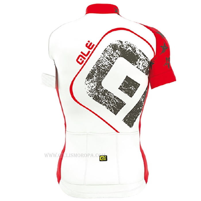2017 Ropa Ciclismo ALE Graphics Prr Star Rojo Mangas Corta y Culotte Corto