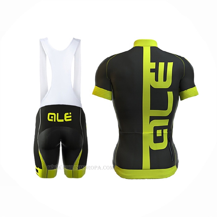 2017 Ropa Ciclismo ALE Negro Verde Mangas Corta y Culotte Corto