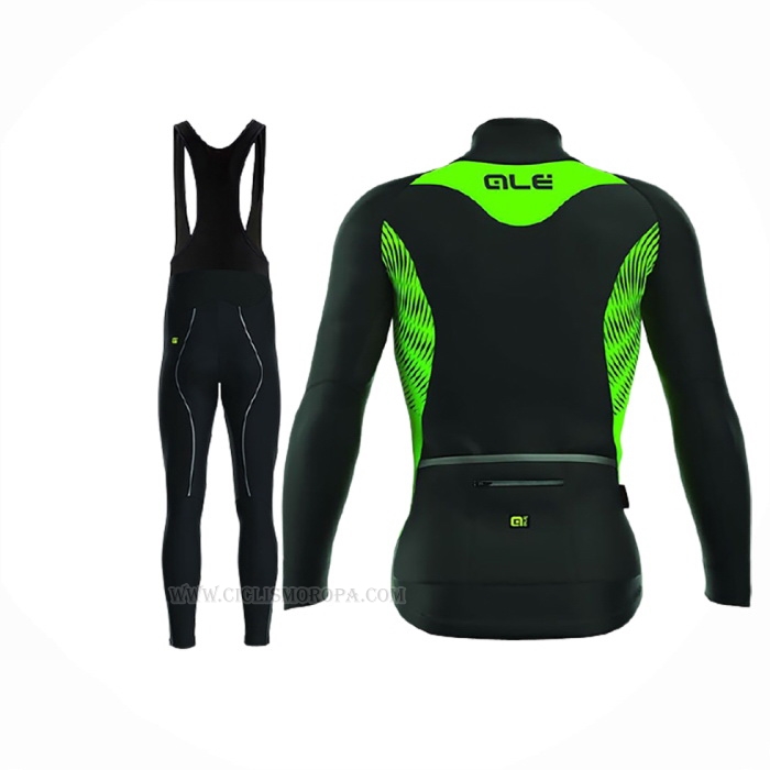 2017 Ropa Ciclismo ALE Nordik Verde Mangas Largas y Culotte Lunga