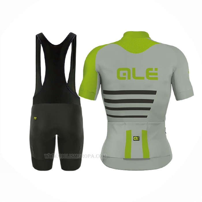 2017 Ropa Ciclismo ALE Prr 2.0 Piuma Verde Gris Mangas Corta y Culotte Corto
