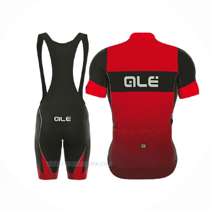 2017 Ropa Ciclismo ALE R-ev1 Rumbles Rojo Mangas Corta y Culotte Corto