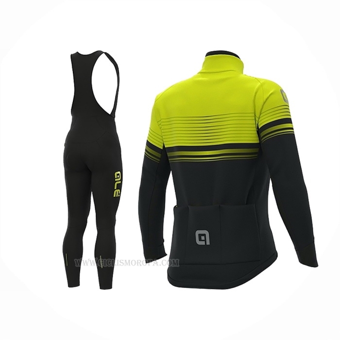 2019 Ropa Ciclismo ALE Slide Amarillo Negro Mangas Largas y Culotte Lunga