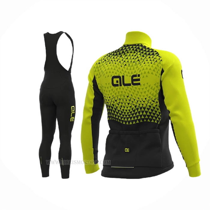 2020 Ropa Ciclismo ALE Amarillo Mangas Largas y Culotte Lunga