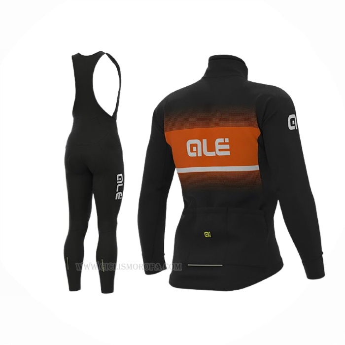 2020 Ropa Ciclismo ALE Naranja Negro Mangas Largas y Culotte Lunga