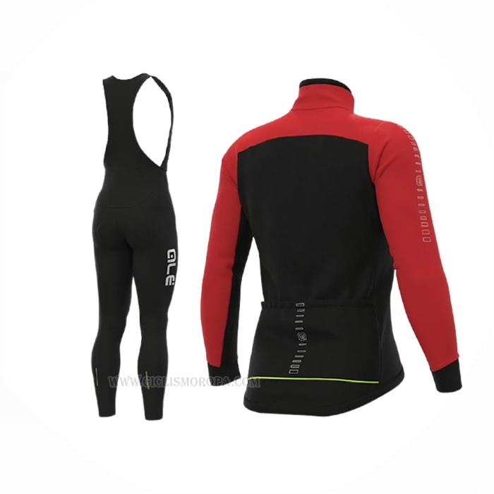 2020 Ropa Ciclismo ALE Rojo Mangas Largas y Culotte Lunga