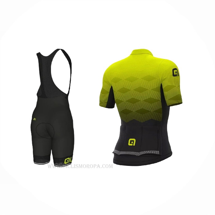 2021 Ropa Ciclismo ALE Amarillo Mangas Corta y Culotte Corto