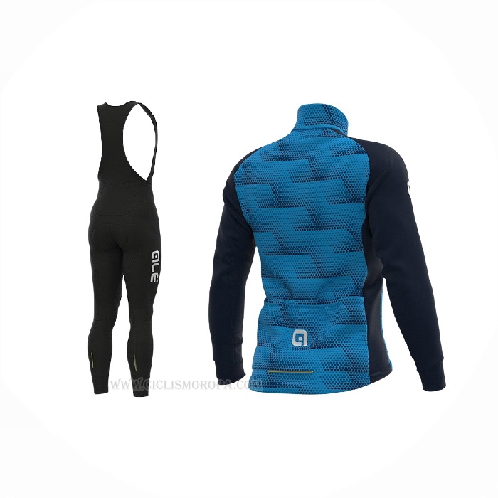 2021 Ropa Ciclismo ALE Azul Mangas Largas y Culotte Lunga