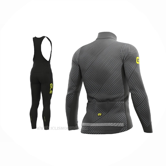 2021 Ropa Ciclismo ALE Gris Mangas Largas y Culotte Lunga