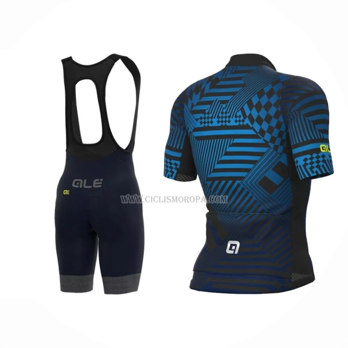 2022 Ropa Ciclismo ALE Azul Negro Mangas Cortas y Culotte ioui016