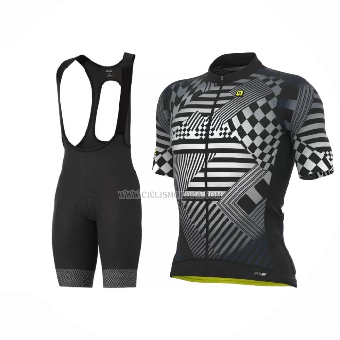 2022 Ropa Ciclismo ALE Blanco Negro Mangas Cortas y Culotte ioui019