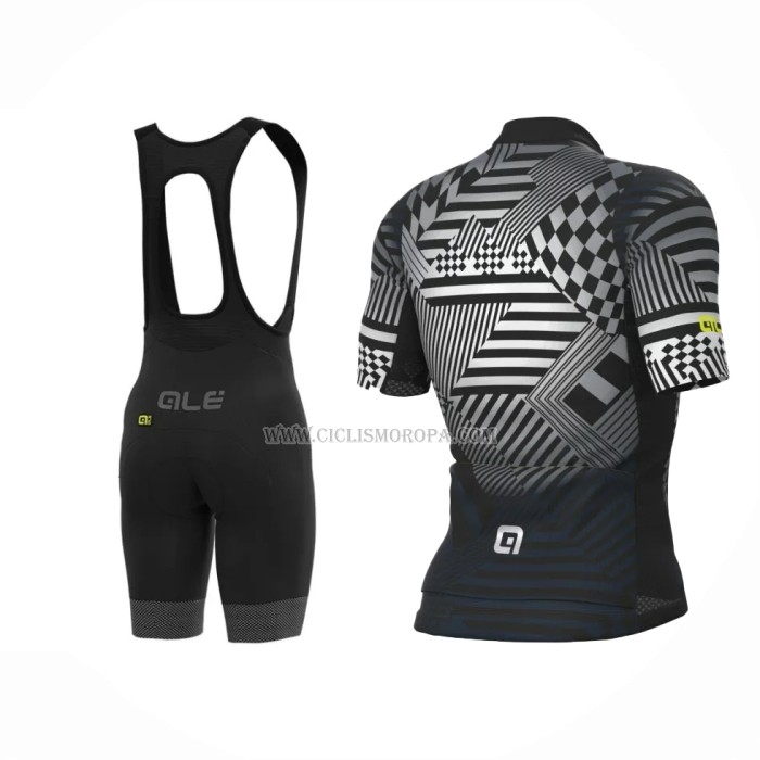 2022 Ropa Ciclismo ALE Blanco Negro Mangas Cortas y Culotte ioui019