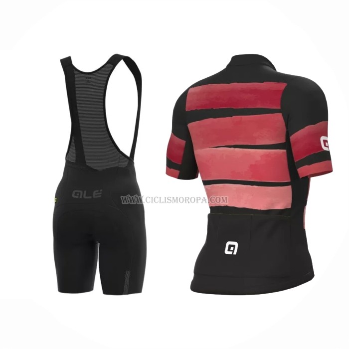 2022 Ropa Ciclismo ALE Negro Rojo Mangas Cortas y Culotte ioui024