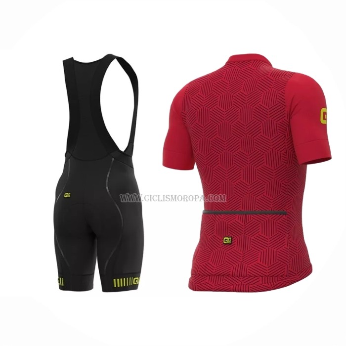 2022 Ropa Ciclismo ALE Rojo Amarillo Mangas Cortas y Culotte ioui025