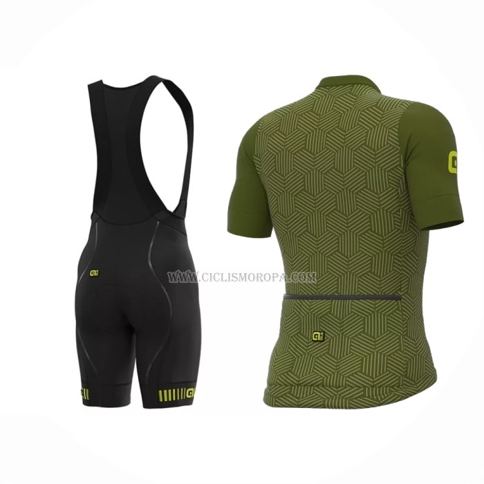 2022 Ropa Ciclismo ALE Verde Amarillo Mangas Cortas y Culotte ioui026