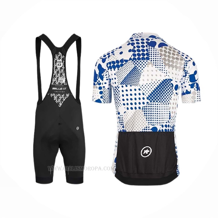 2020 Ropa Ciclismo Assos Erlkoenig Azul Blanco Mangas Corta y Culotte Corto