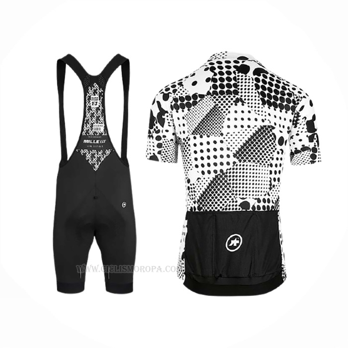 2020 Ropa Ciclismo Assos Erlkoenig Negro Blanco Mangas Corta y Culotte Corto