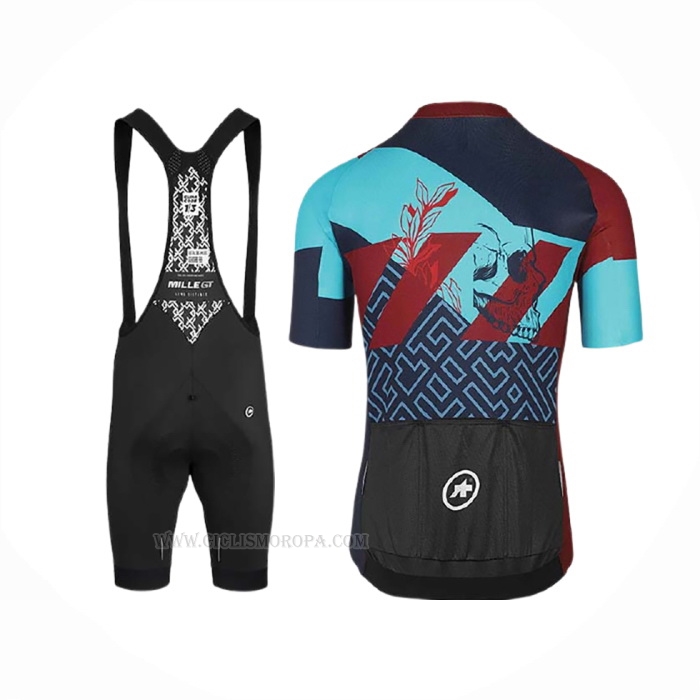 2020 Ropa Ciclismo Assos Fastlane Wyndymilla Rojo Azul Mangas Corta y Culotte Corto