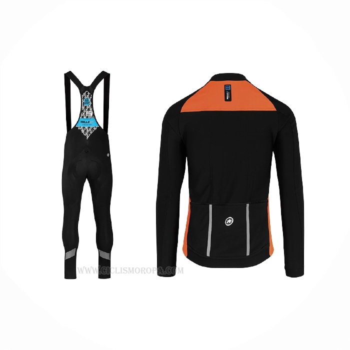 2021 Ropa Ciclismo Assos Naranja Mangas Largas y Culotte Lunga