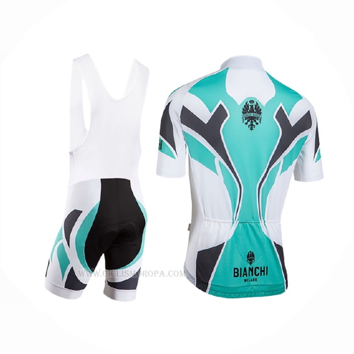 2016 Ropa Ciclismo Bianchi Azur Blanco Mangas Corta y Culotte Corto