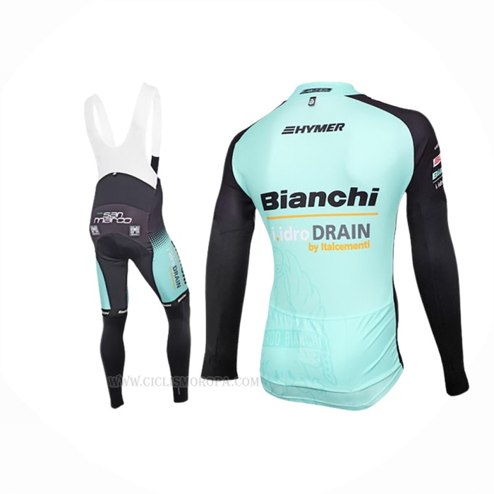 2016 Ropa Ciclismo Bianchi Mtb Ml Negro Verde Mangas Largas y Culotte Lunga