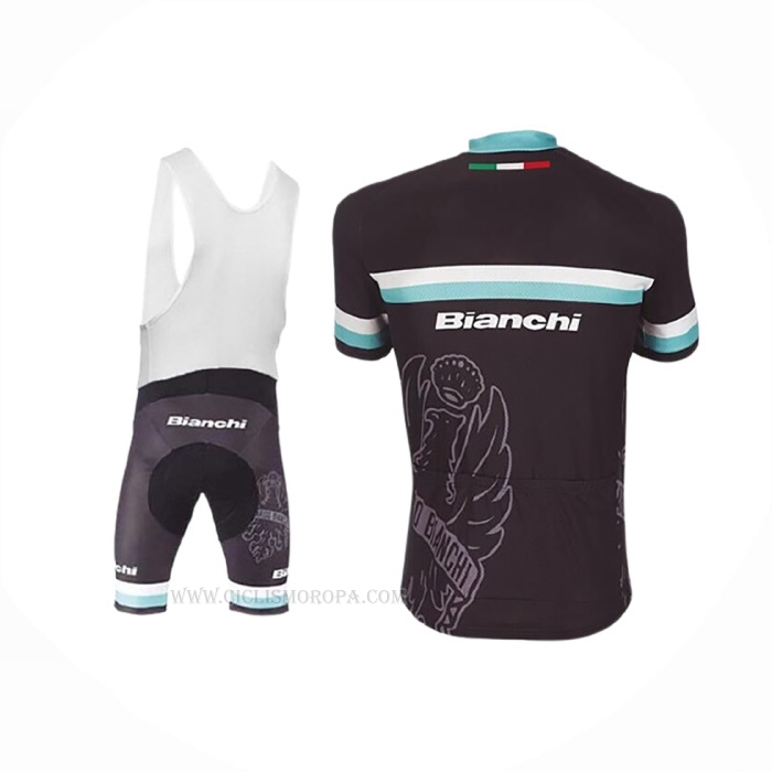 2017 Ropa Ciclismo Bianchi Blanco Azul Claro Mangas Corta y Culotte Corto