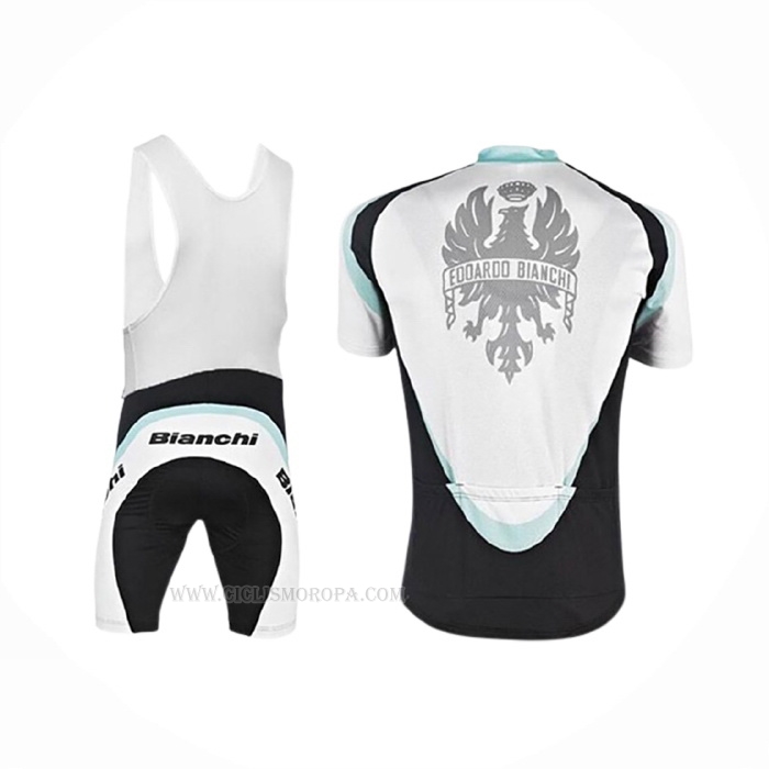 2017 Ropa Ciclismo Bianchi Blanco Mangas Corta y Culotte Corto