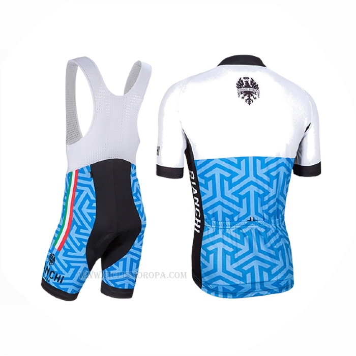 2017 Ropa Ciclismo Bianchi Milano Azul Mangas Corta y Culotte Corto