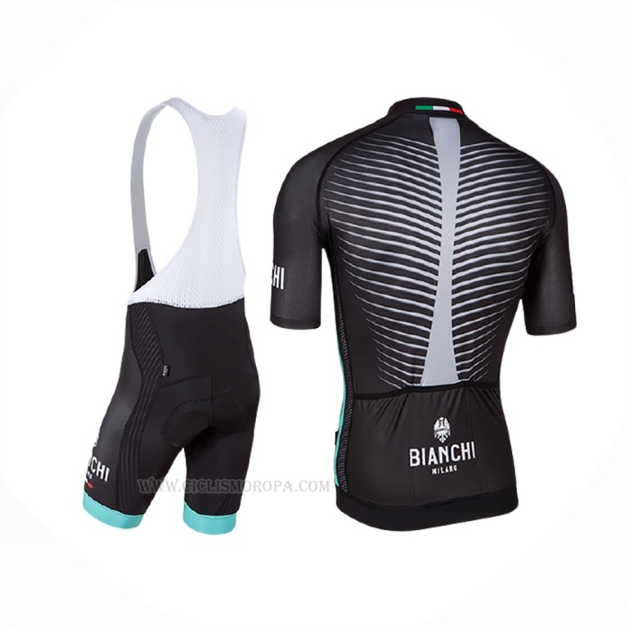 2017 Ropa Ciclismo Bianchi Milano Azur Negro Mangas Corta y Culotte Corto