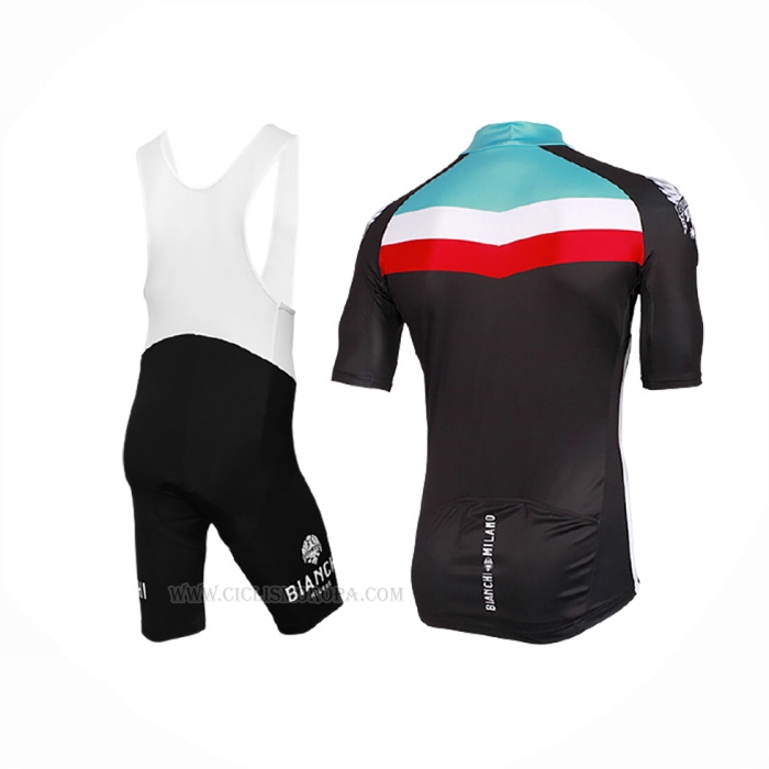 2017 Ropa Ciclismo Bianchi Milano Chorei Negro Mangas Corta y Culotte Corto