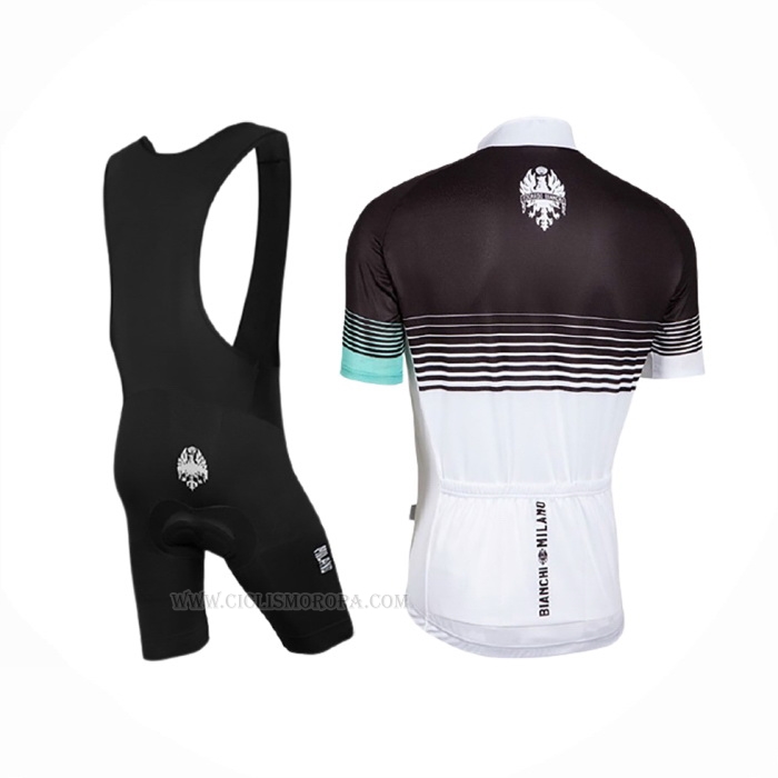 2017 Ropa Ciclismo Bianchi Milano Negro Blanco Mangas Corta y Culotte Corto