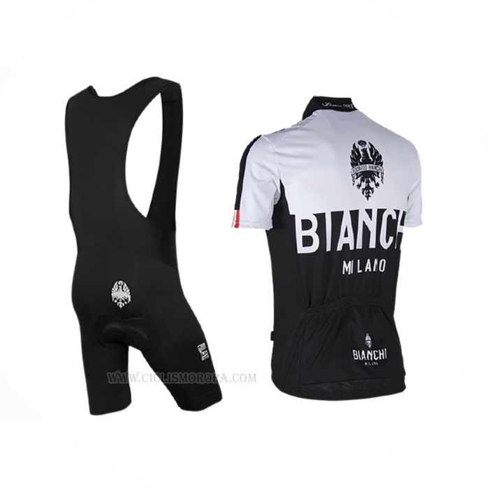 2017 Ropa Ciclismo Bianchi Milano Negro Mangas Corta y Culotte Corto