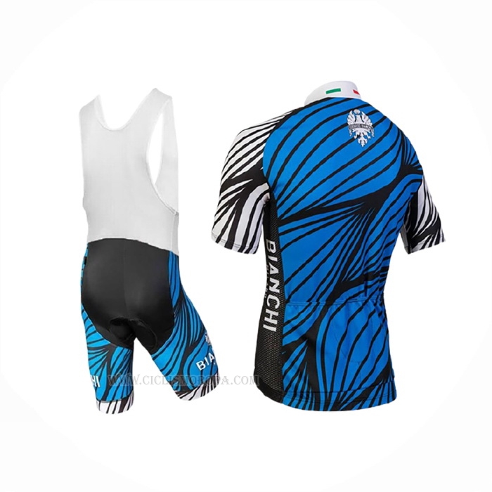 2018 Ropa Ciclismo Bianchi Caina Azul Mangas Corta y Culotte Corto